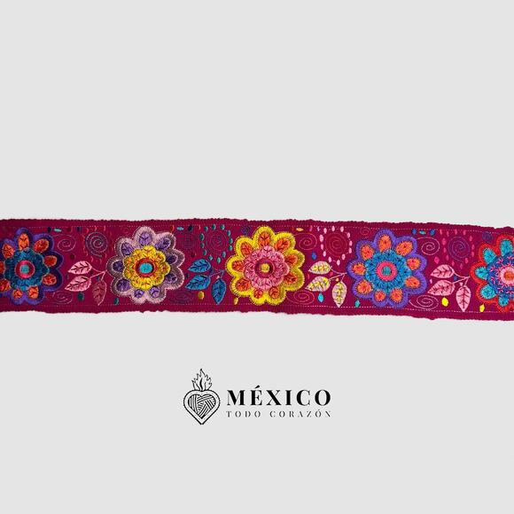 Mexican Folkloric belt day of the dead 5 de Mayo colorfull mexico todo corazon - Picture 2 of 4